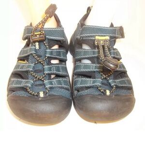 Kids blue KEEN hiking sandals water athletic shoes 11